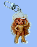 Gold Beyonce Keychain