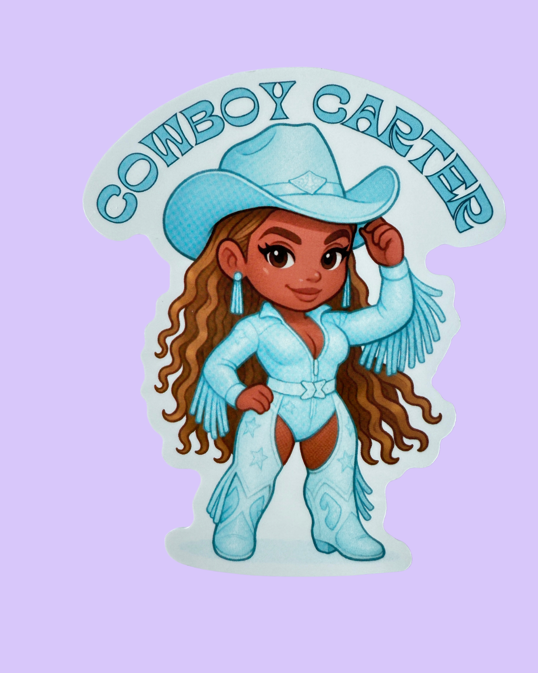 Blue Beyonce Sticker