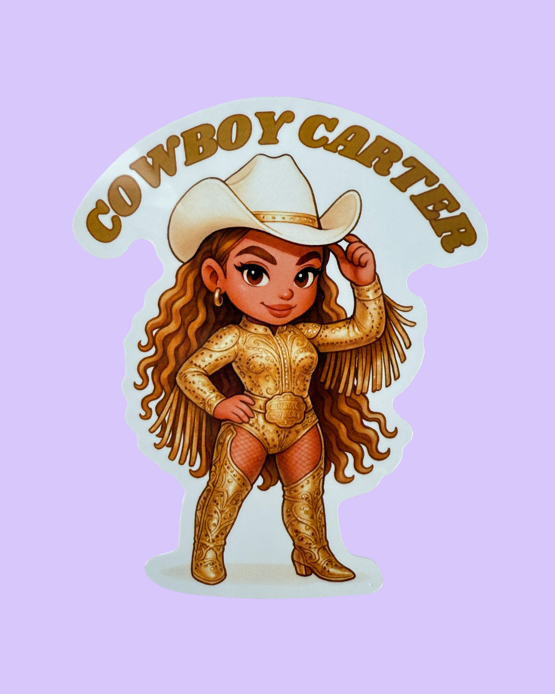Gold Beyonce Sticker