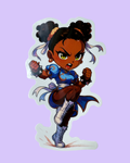 Black Chun-Li Sticker