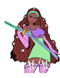 Girl with Sword Print